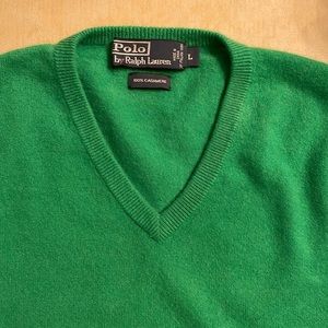 Polo Ralph Lauren green cashmere sweater